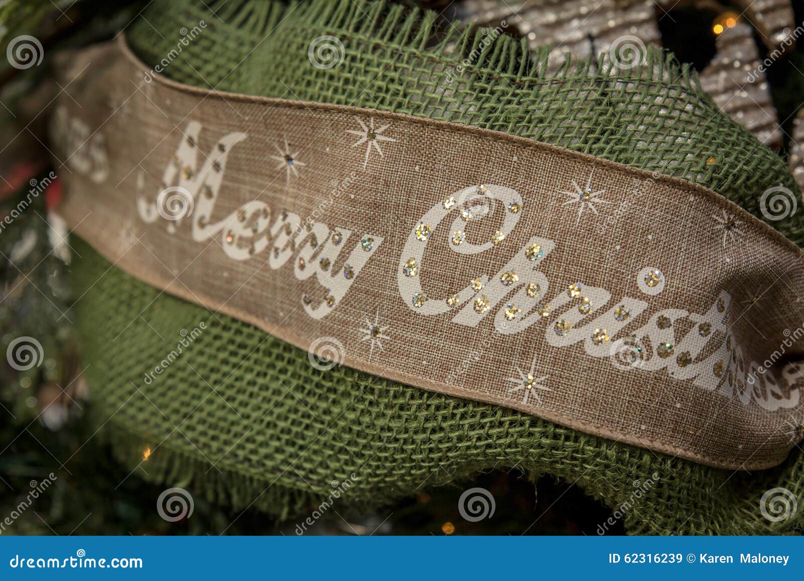 Merry Christmas Ribbon stock image. Image of holidays 62316239