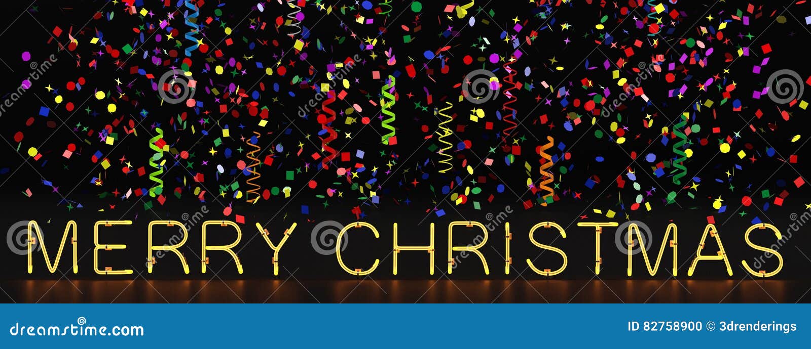 Merry christmas scene stock illustration. Illustration of text - 82758900