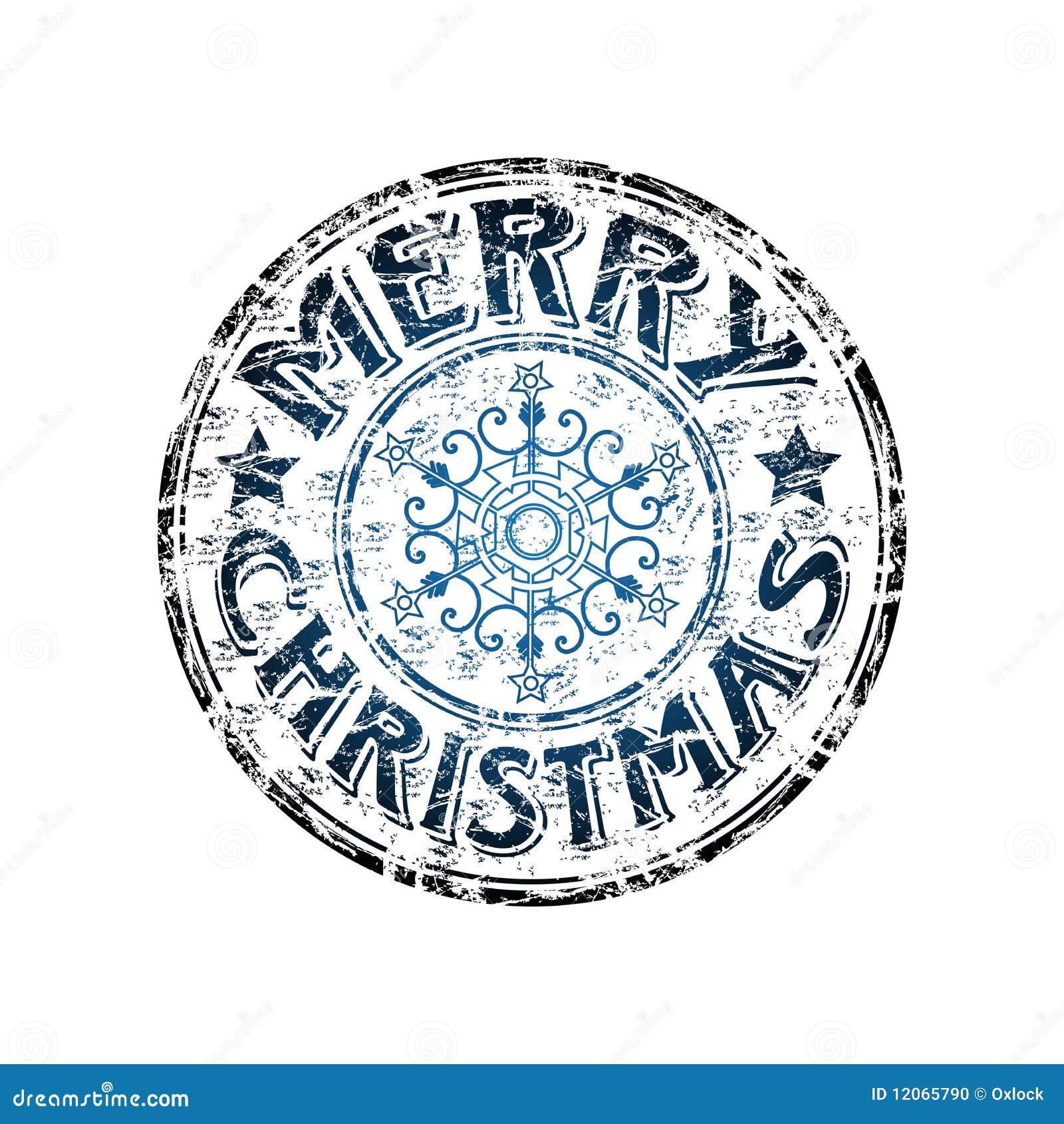 Merry Christmas stamp stock illustration. Illustration of graphic