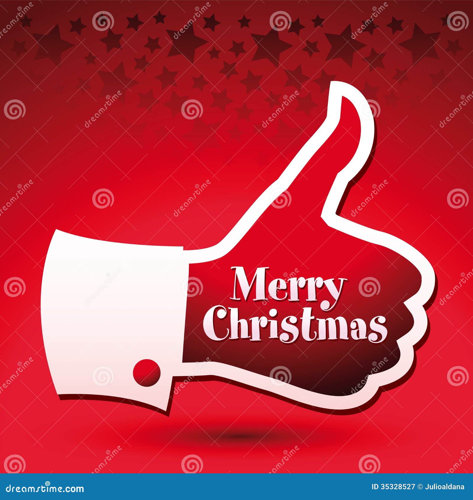 Merry Christmas thumbs up stock vector. Image of good 35328527