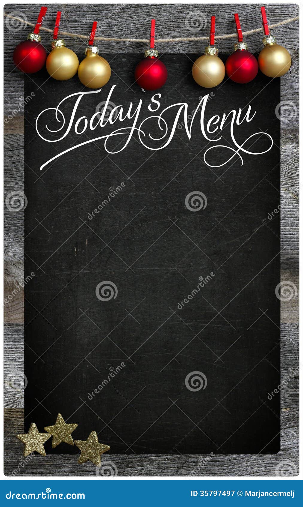 Merry Christmas Today`s Restaurant Menu Wooden Blackboard Merry Christmas Today`s Restaurant Menu Wooden Blackboard