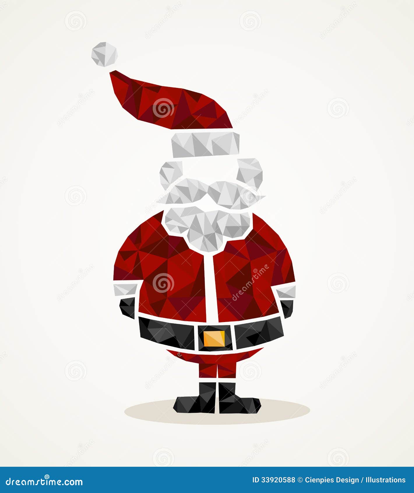 Merry Christmas Trendy Santa Claus Triangle Shape EPS10 
