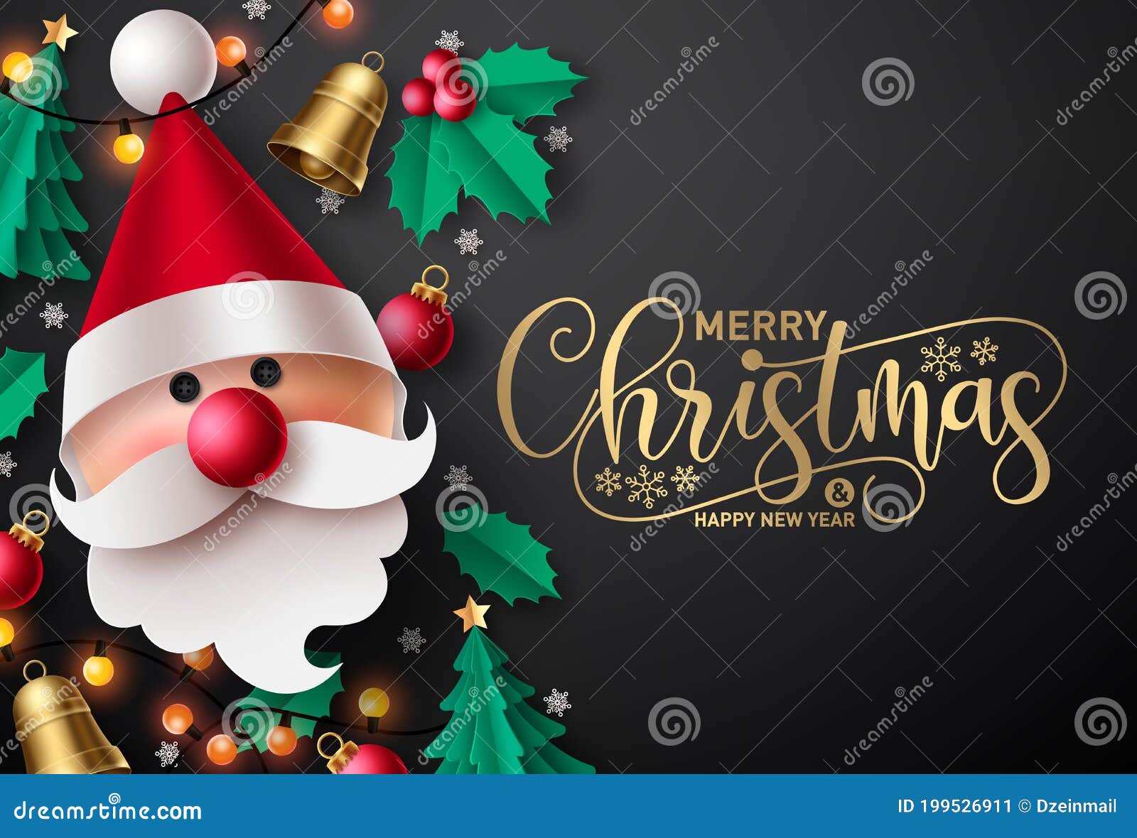 merry christmas  background . merry christmas greeting text in black empty space