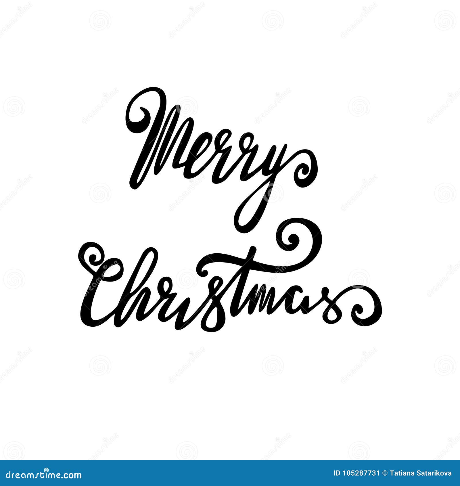Merry Christmas Vector Text Calligraphic Lettering Design Card Template ...