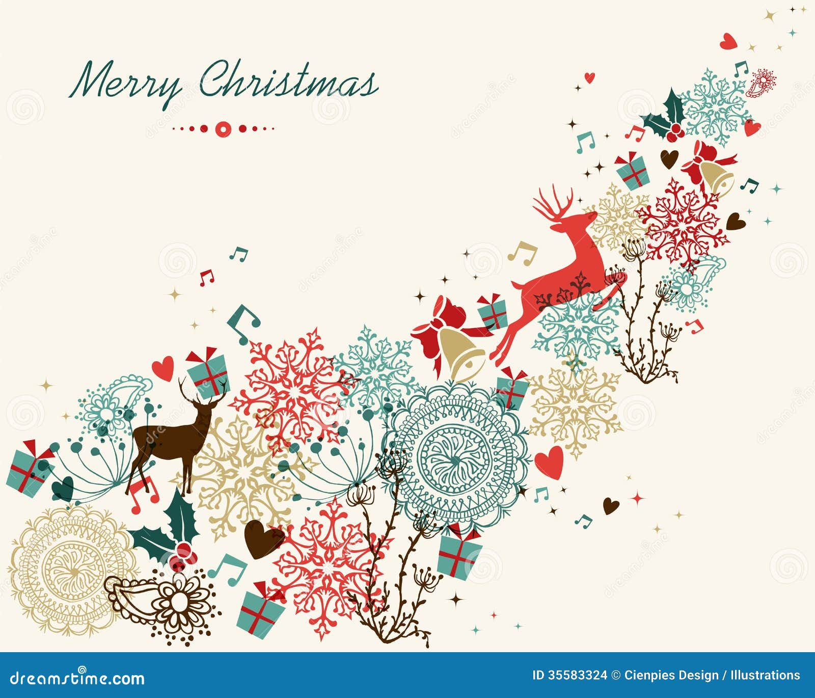 Merry Christmas Vintage Colors Transparency Stock Images - Image ...