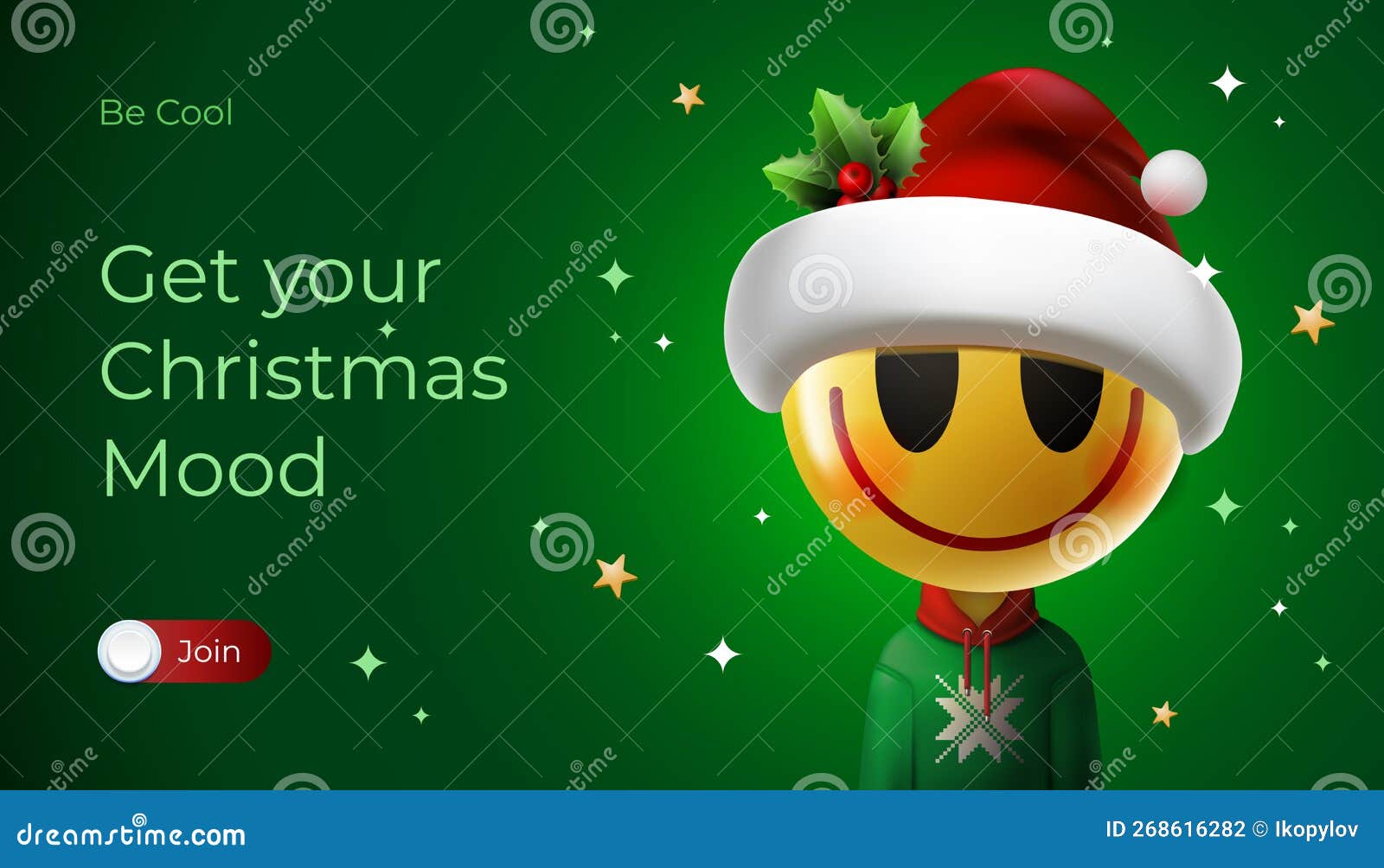 Merry Christmas Web Banner. Mobile Application with Christmas ...