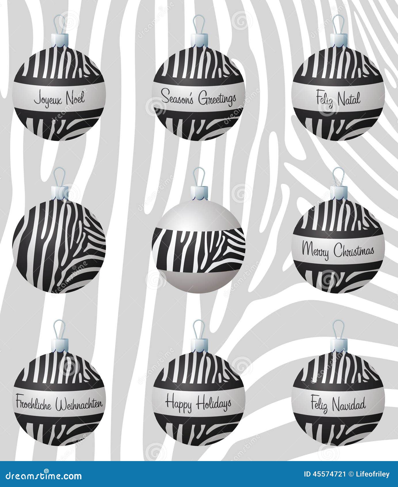 Merry Christmas stock vector. Illustration of decoration 45574721