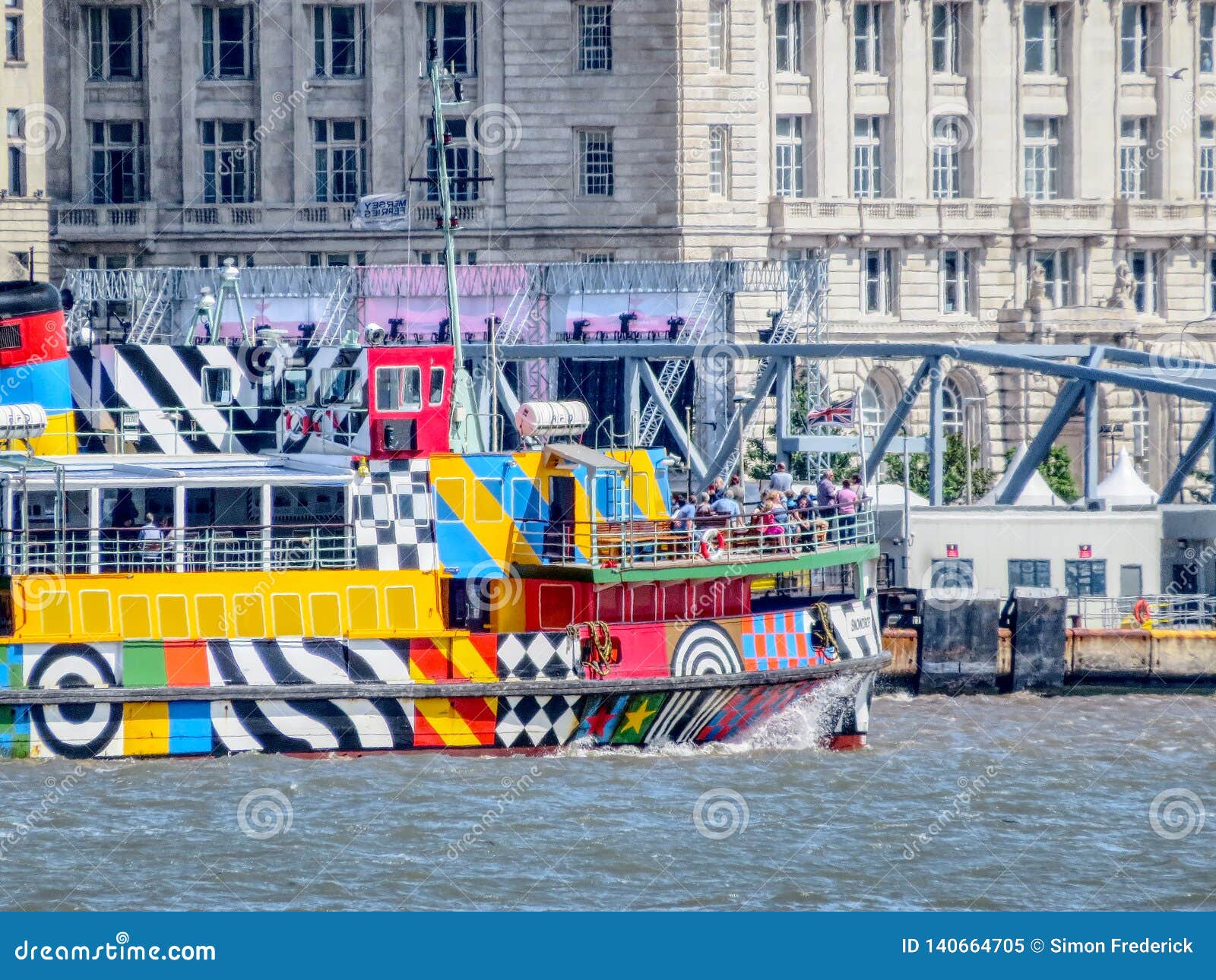 Mersey Ferry on the Mersey in Liverpool Editorial Image Image of