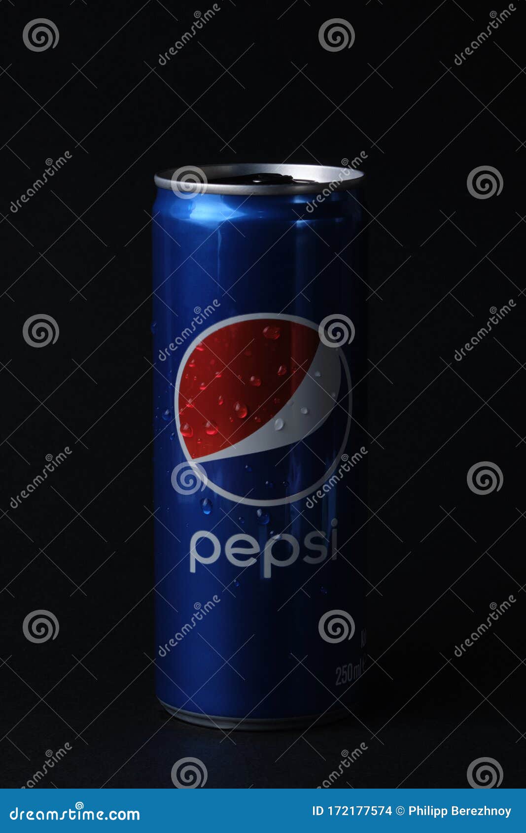 Mersin, Turkey - February 2020. Chilled Pepsi Can with Water Drops at ...