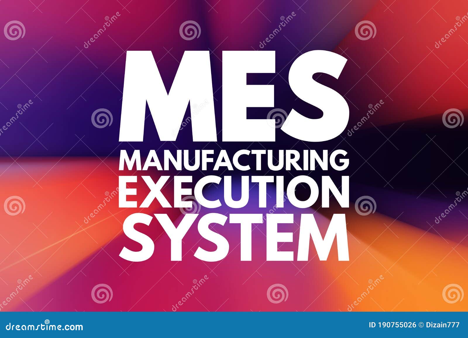 mes - manufacturing execution system acronym, business concept background