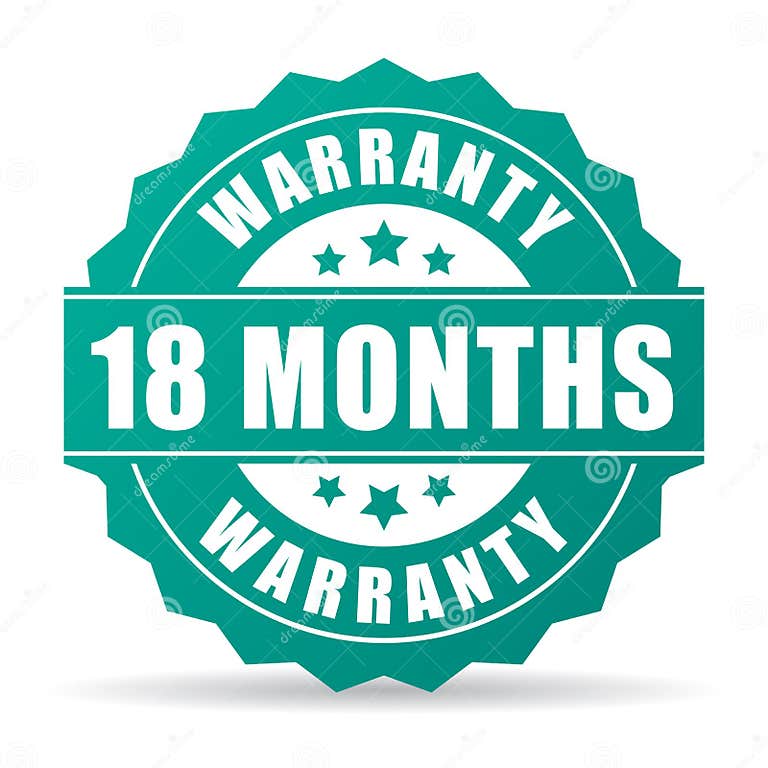 18 meses de la garant a de icono del vector ilustraci n del vector 