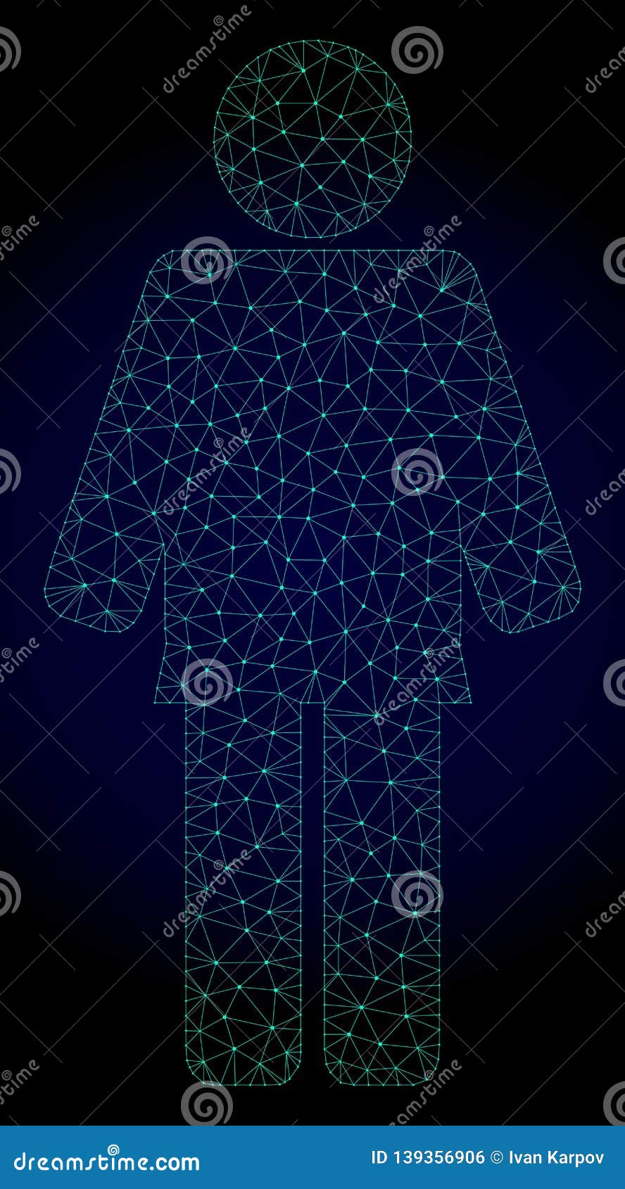 Download Male Person Polygonal Frame Vector Mesh Illustration Stock ...