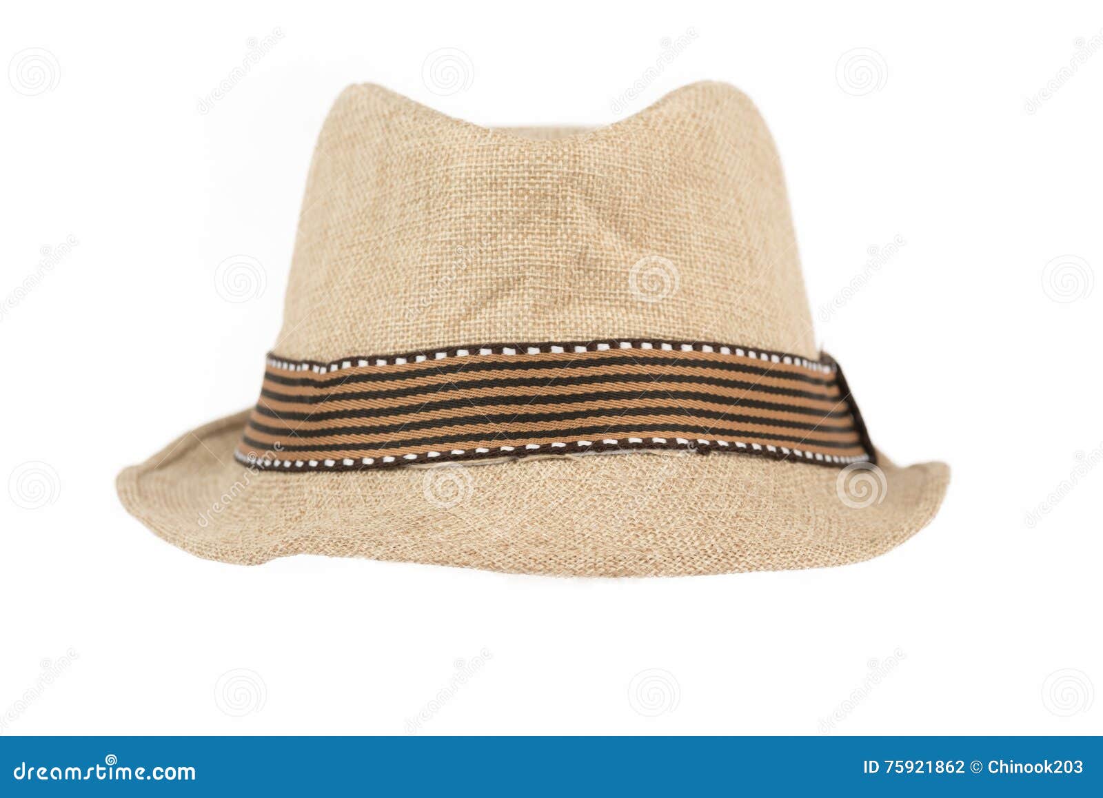 Mesh Tan Fedora Hat on White Stock Photo Image of classic, accessory
