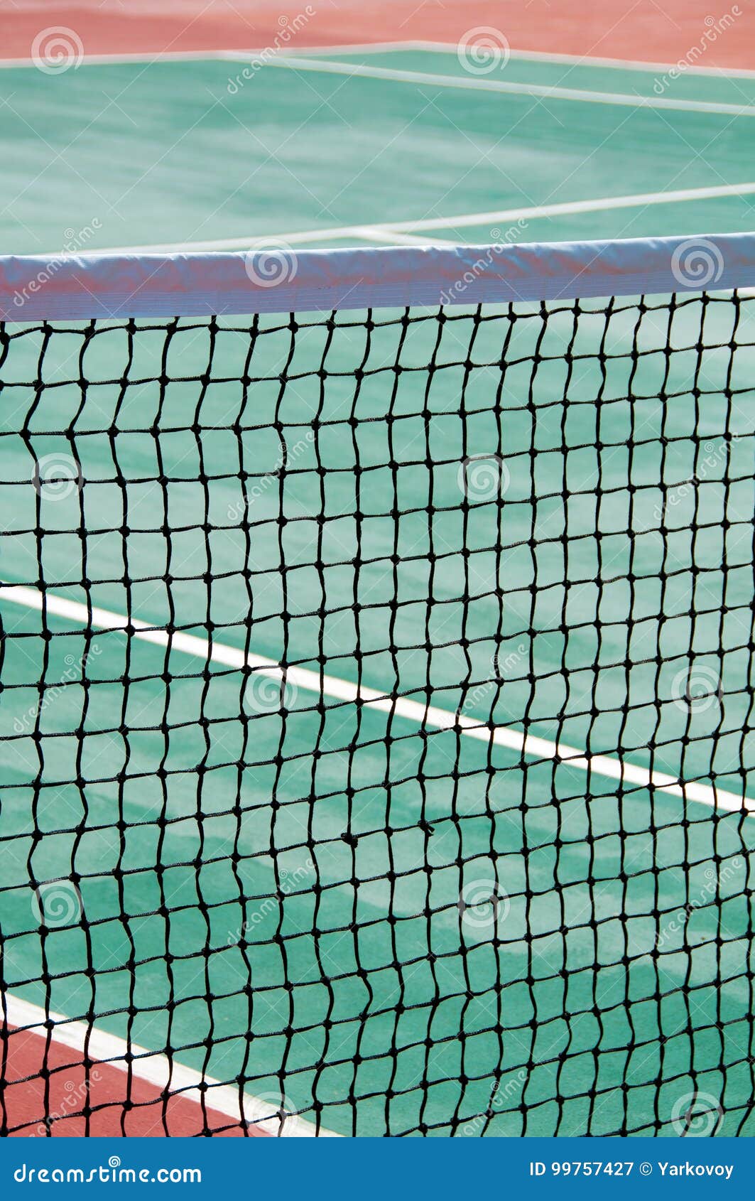 Mesh on the Tennis Court. Great Tennis Background. Stock Image Image