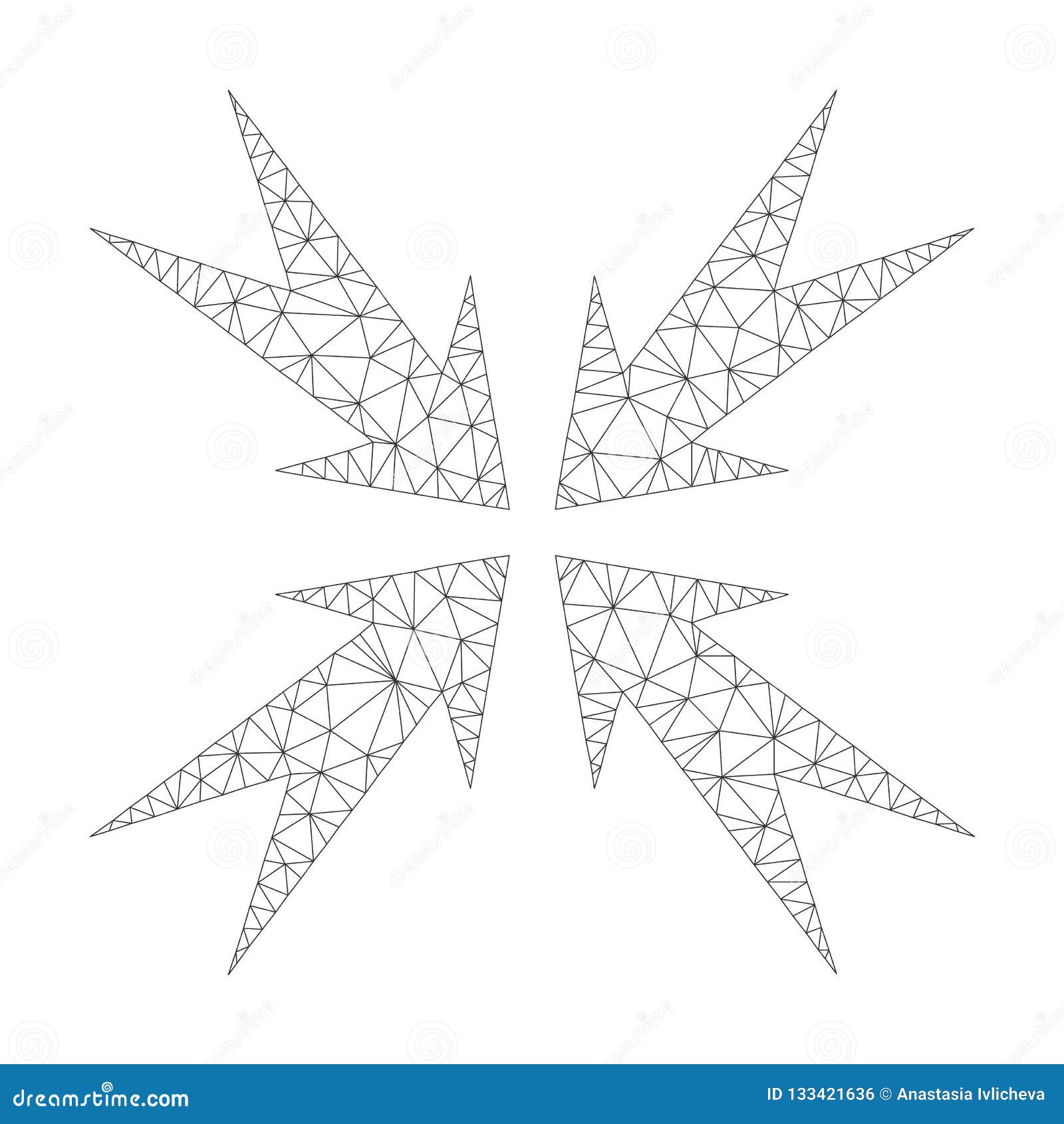 Download Mesh Vector Compression Arrows Icon Stock Vector ...