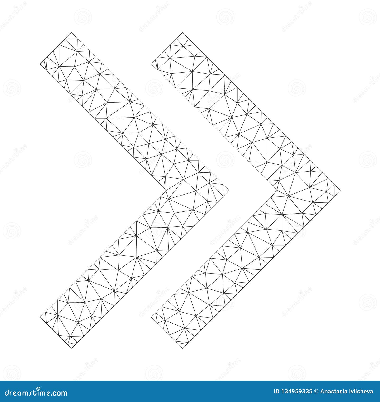 Mesh Vector Shift Right Icon Ilustración del Vector Ilustración de