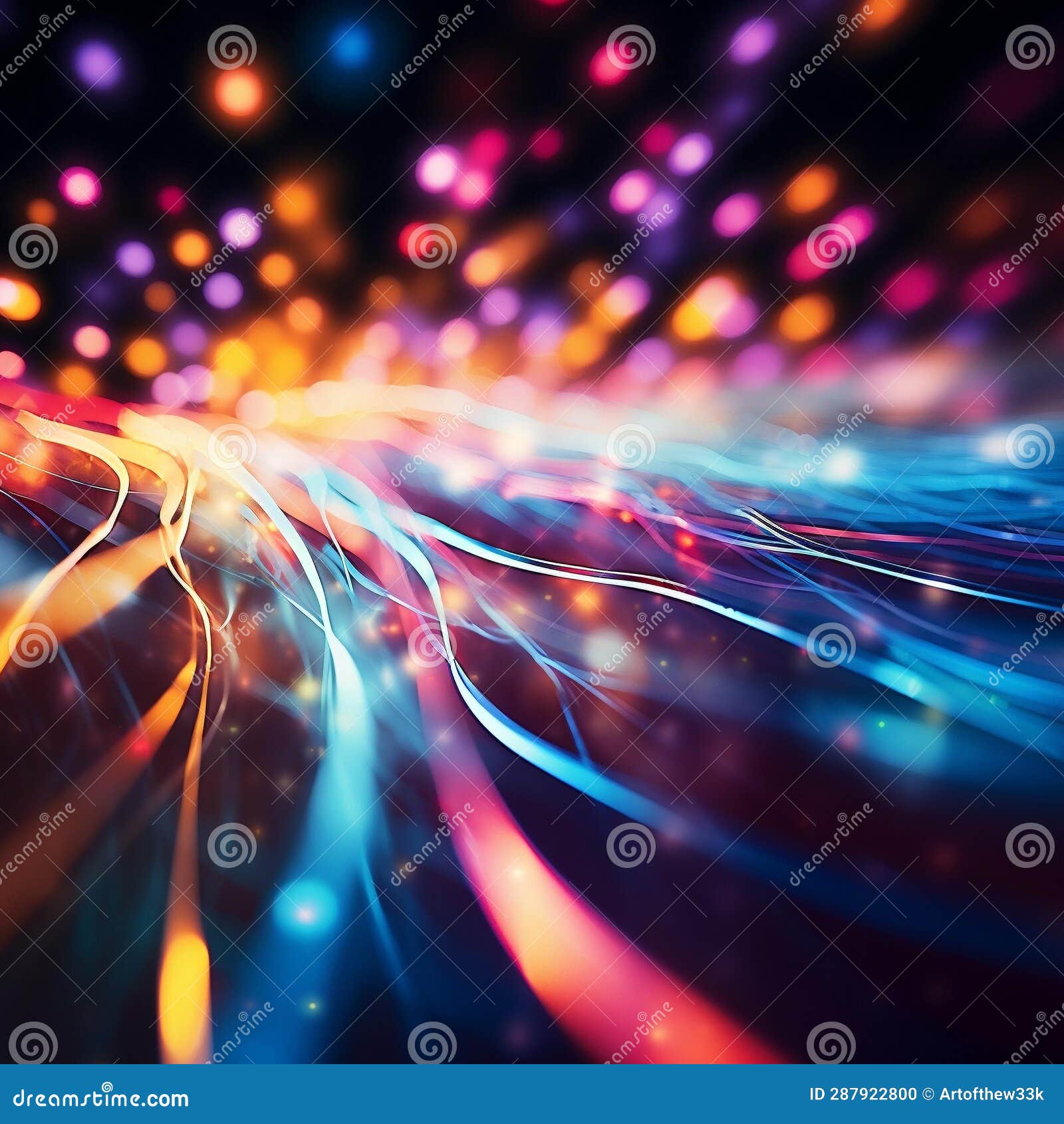 nighttime symphony: abstract blur of colorful lights