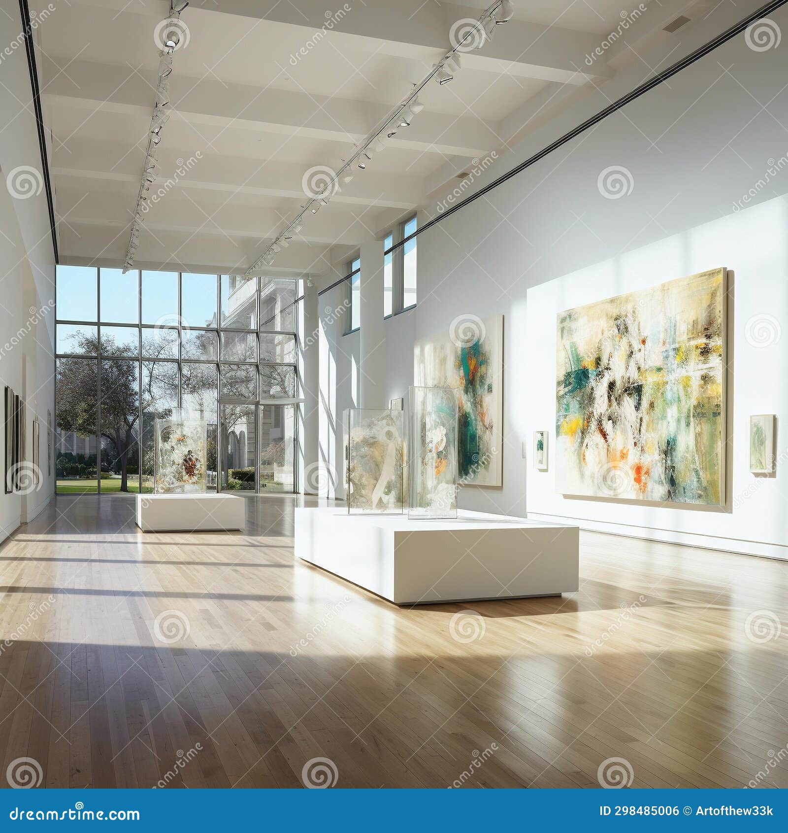 serene splendor: a captivating empty art gallery