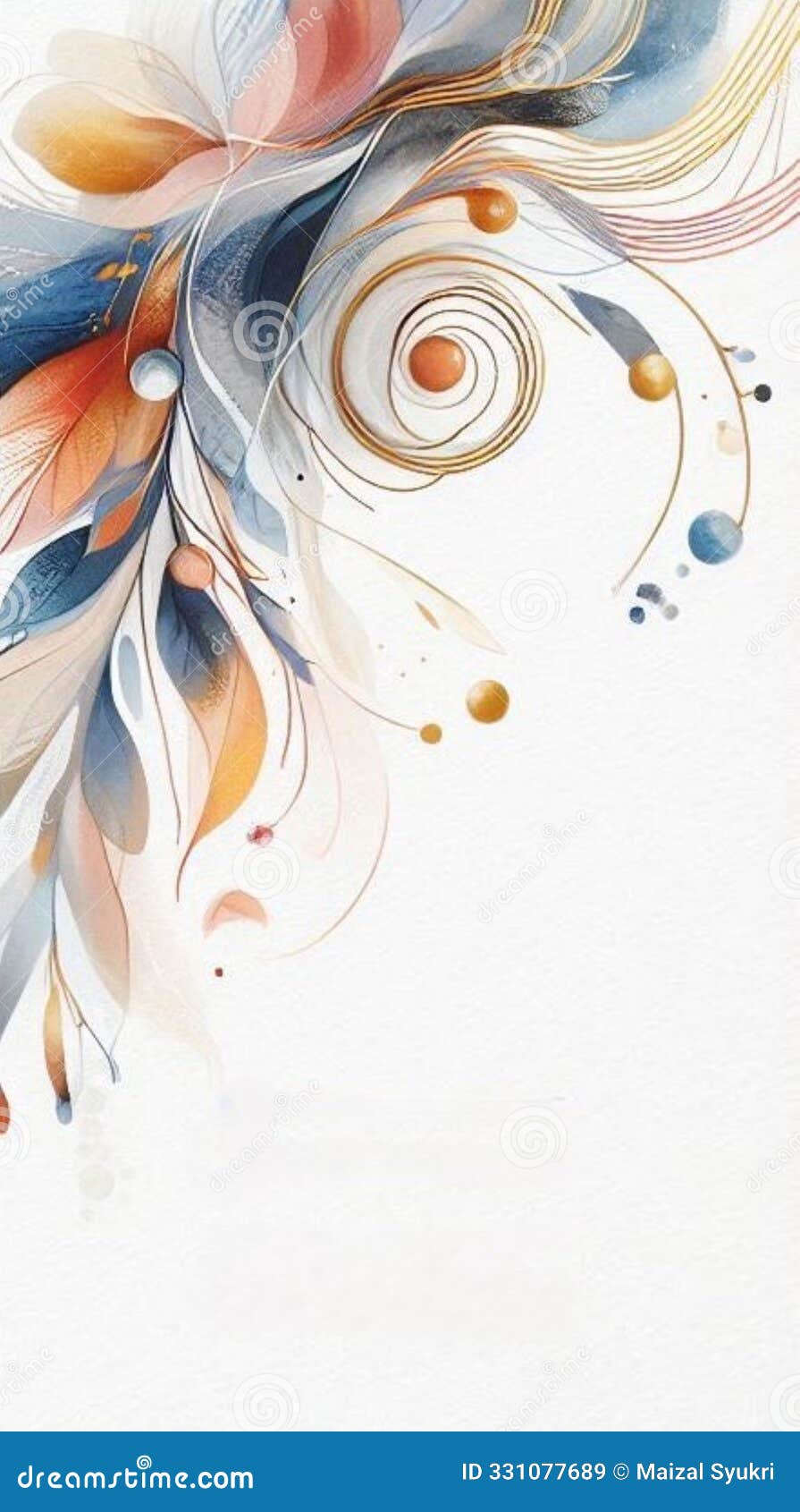 abstract swirls and spheres artwork