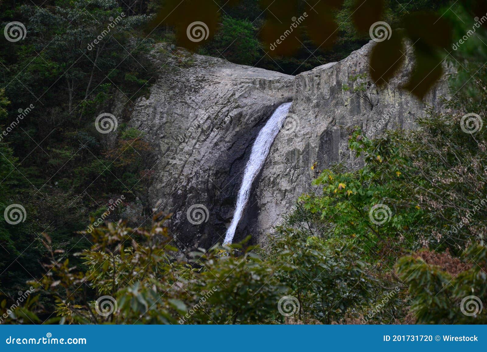 mesmerizing view of jikso falls in byeonsan bando national park, south korea