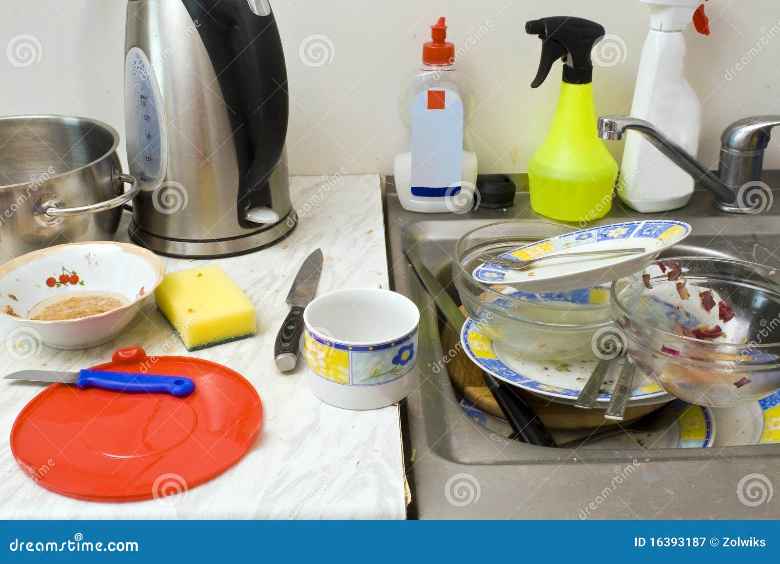mess in a kitchen