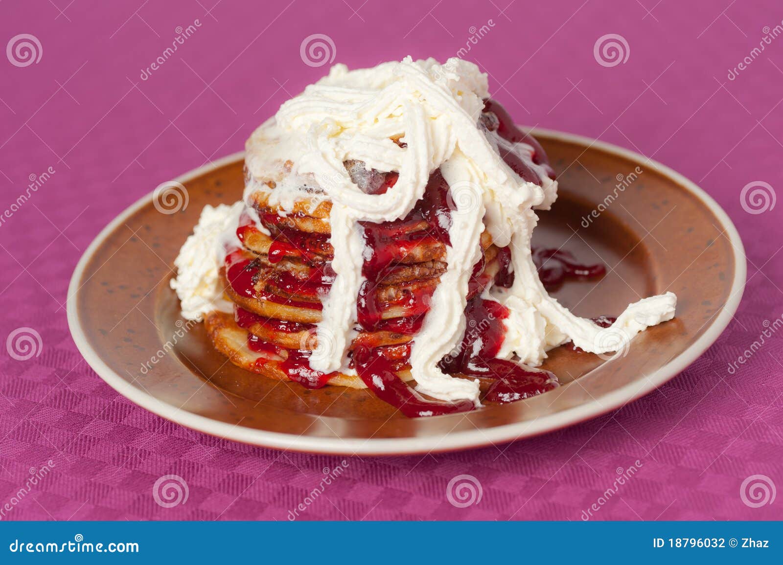 Mess of pancakes stock photo. Image of casual, chocolate 18796032