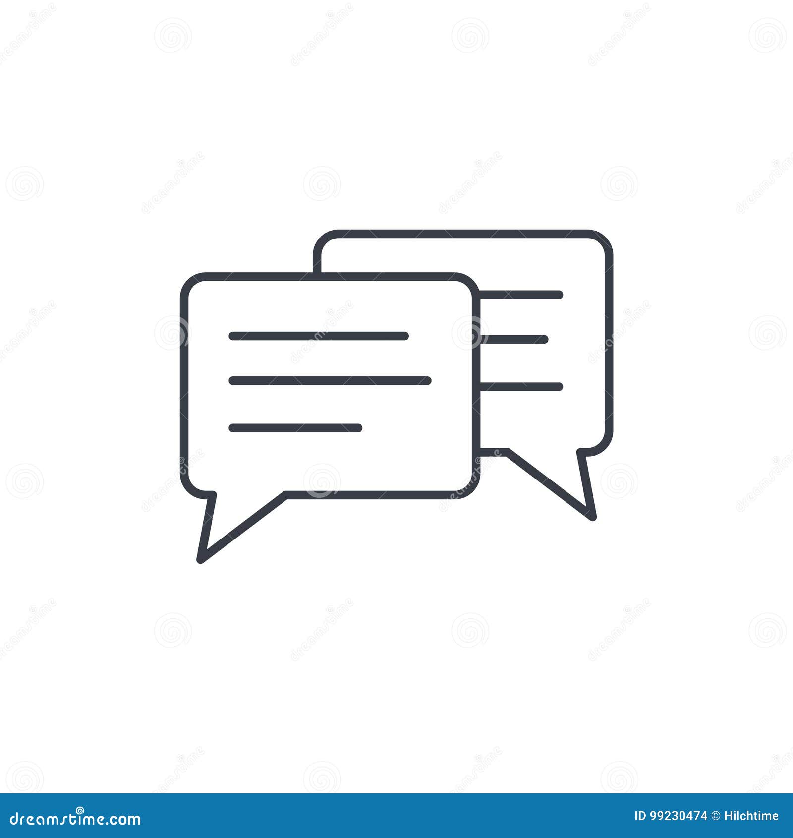 message, chat, speech bubble, talk, dialog thin line icon. linear  