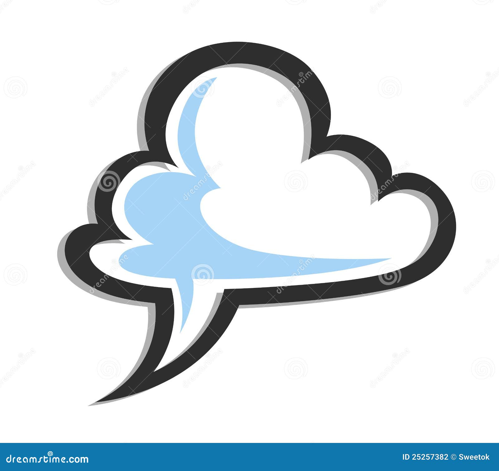 Message cloud stock vector. Illustration of note, clipart 25257382