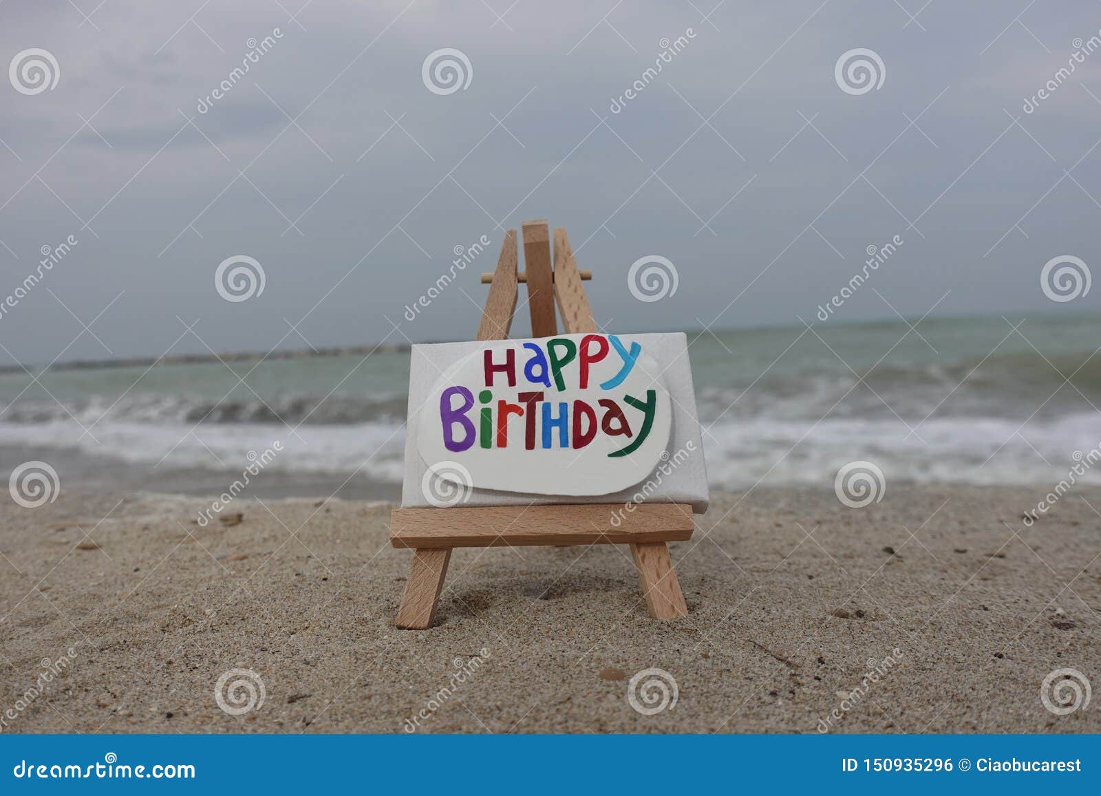 Signe De Plage De Joyeux Anniversaire Photos Libres De Droits Et Gratuites De Dreamstime