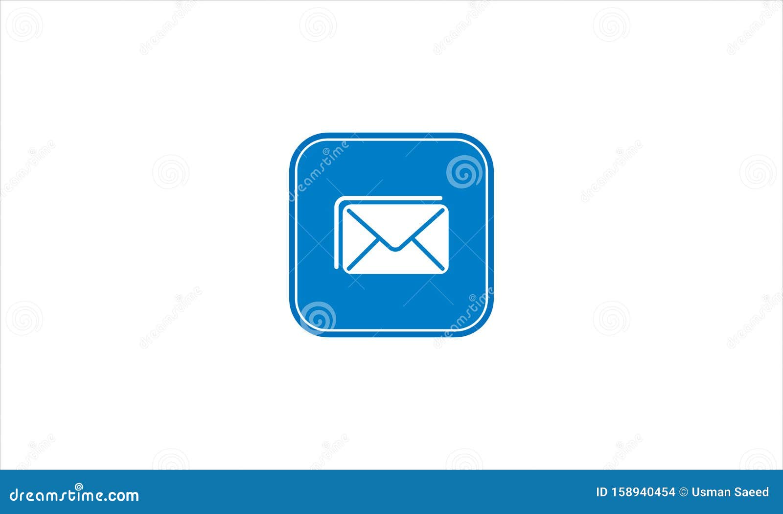 Message Envelope Icon in Trendy Flat Style Logo Stock Vector