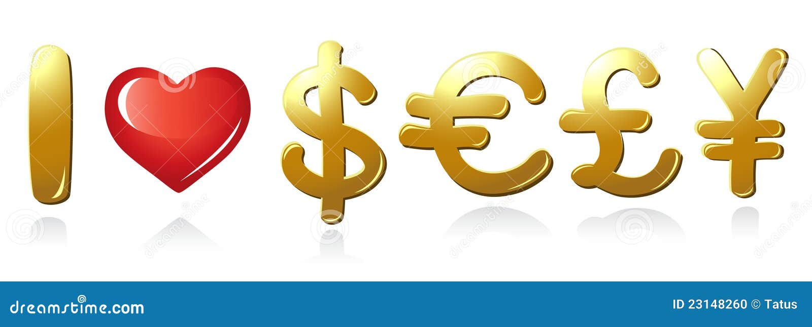 Message I love Money stock vector. Illustration of love 23148260