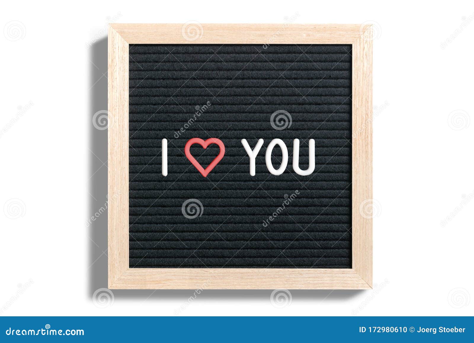 Message I LOVE YOU on a Letter Board Stock Photo Image of feeling