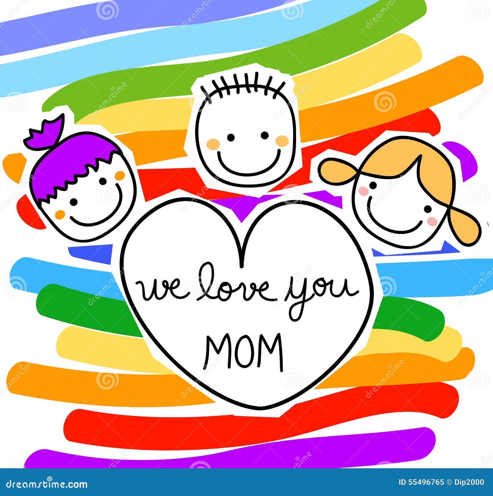 Message For The Mothers Day Stock Vector - Image: 55496765
