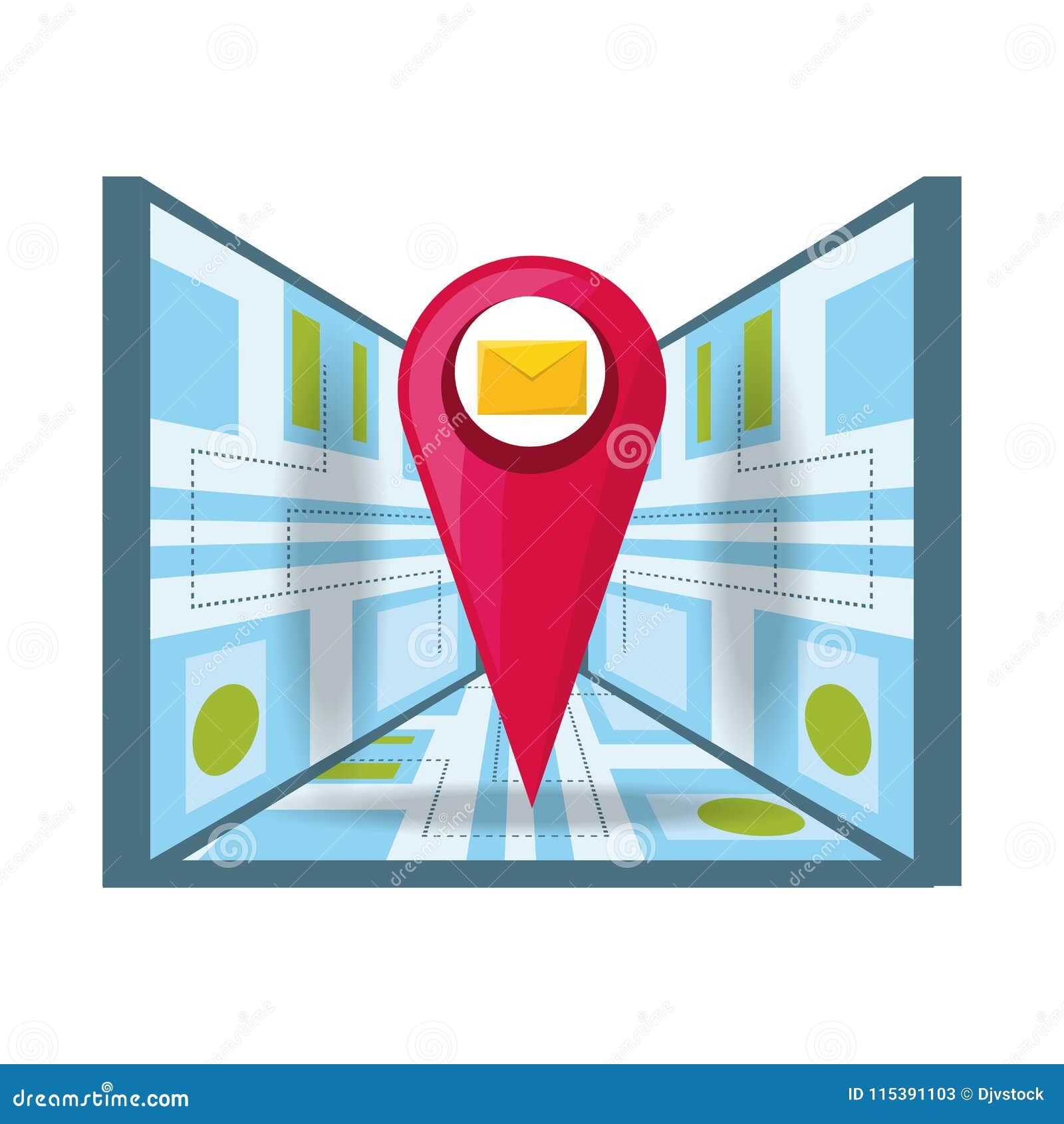 message service with map and ubication search 