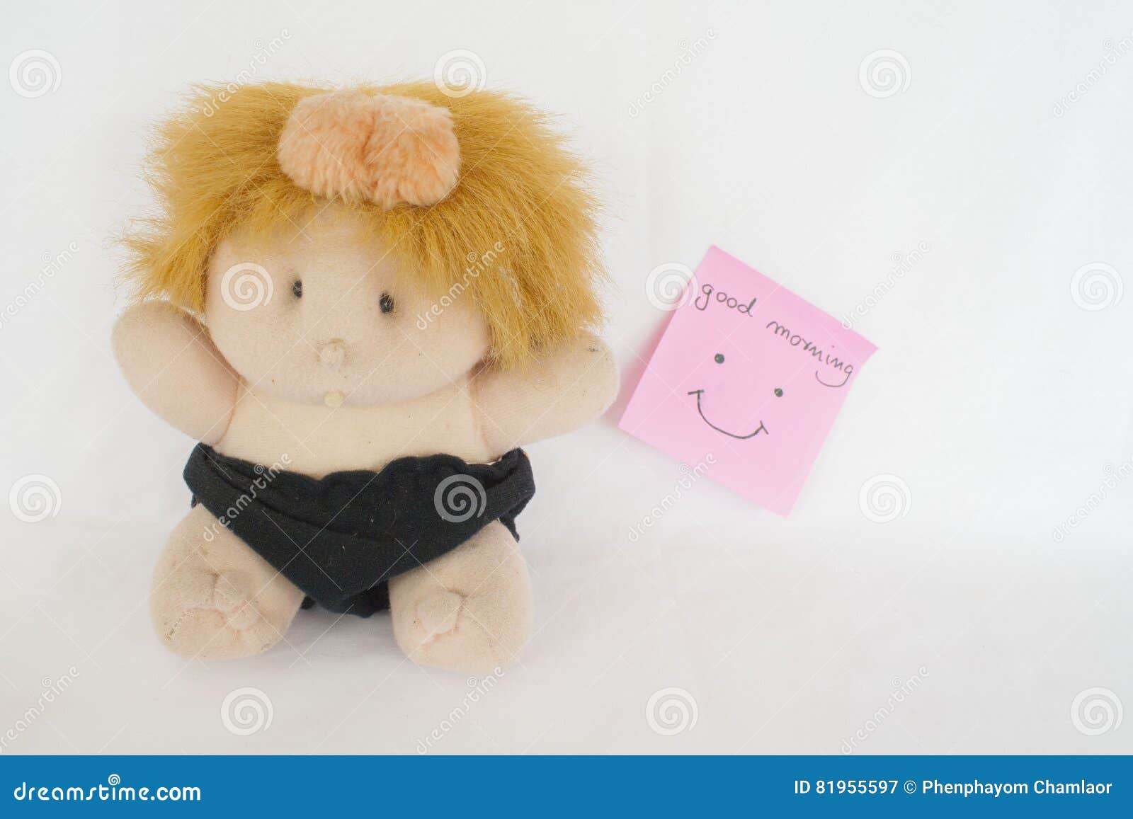 Messages Card and Baby Doll Stock Image - Image of passage ...