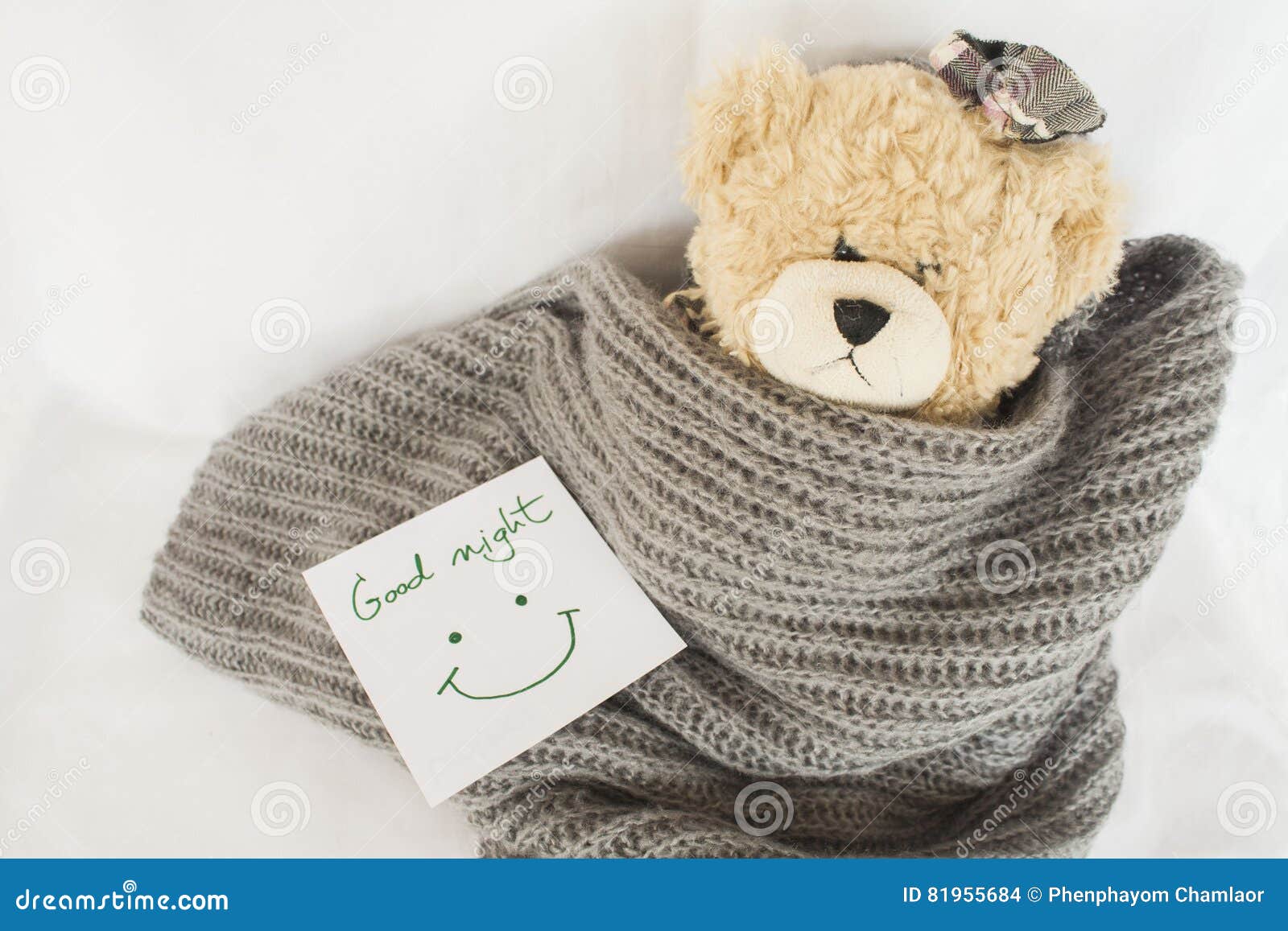 Messages Card and Teddy Bear Stock Photo - Image of plot, card ...