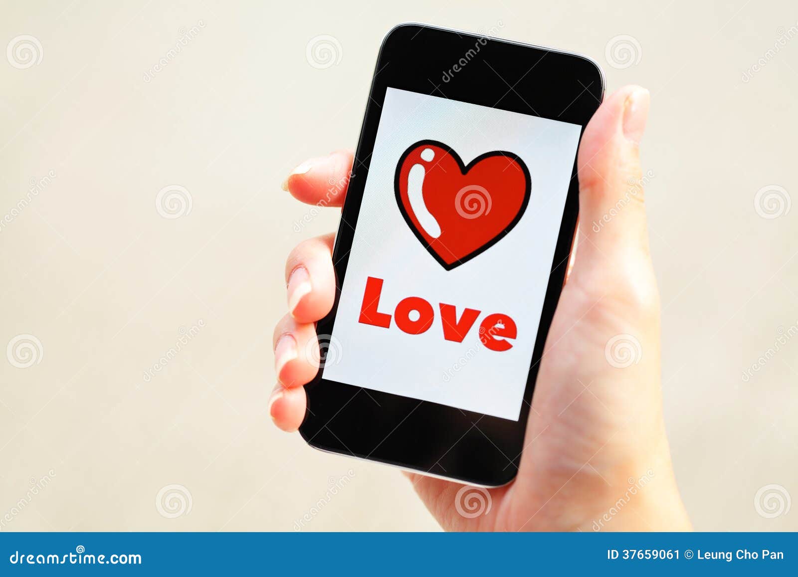 Messaggio Di Amore Sul Cellulare Immagine