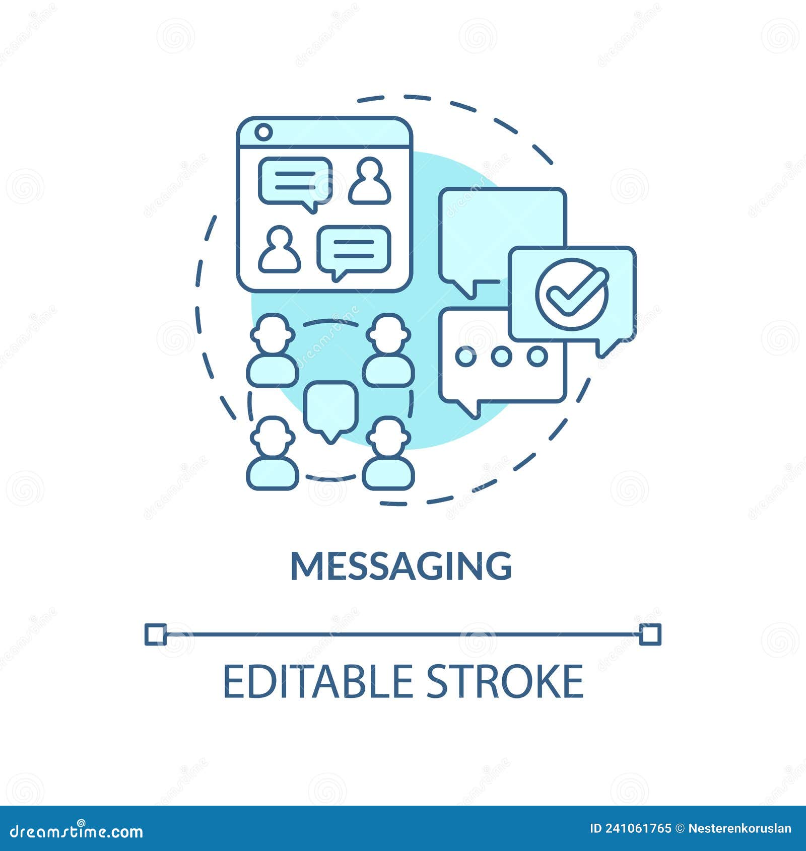 messaging turquoise concept icon