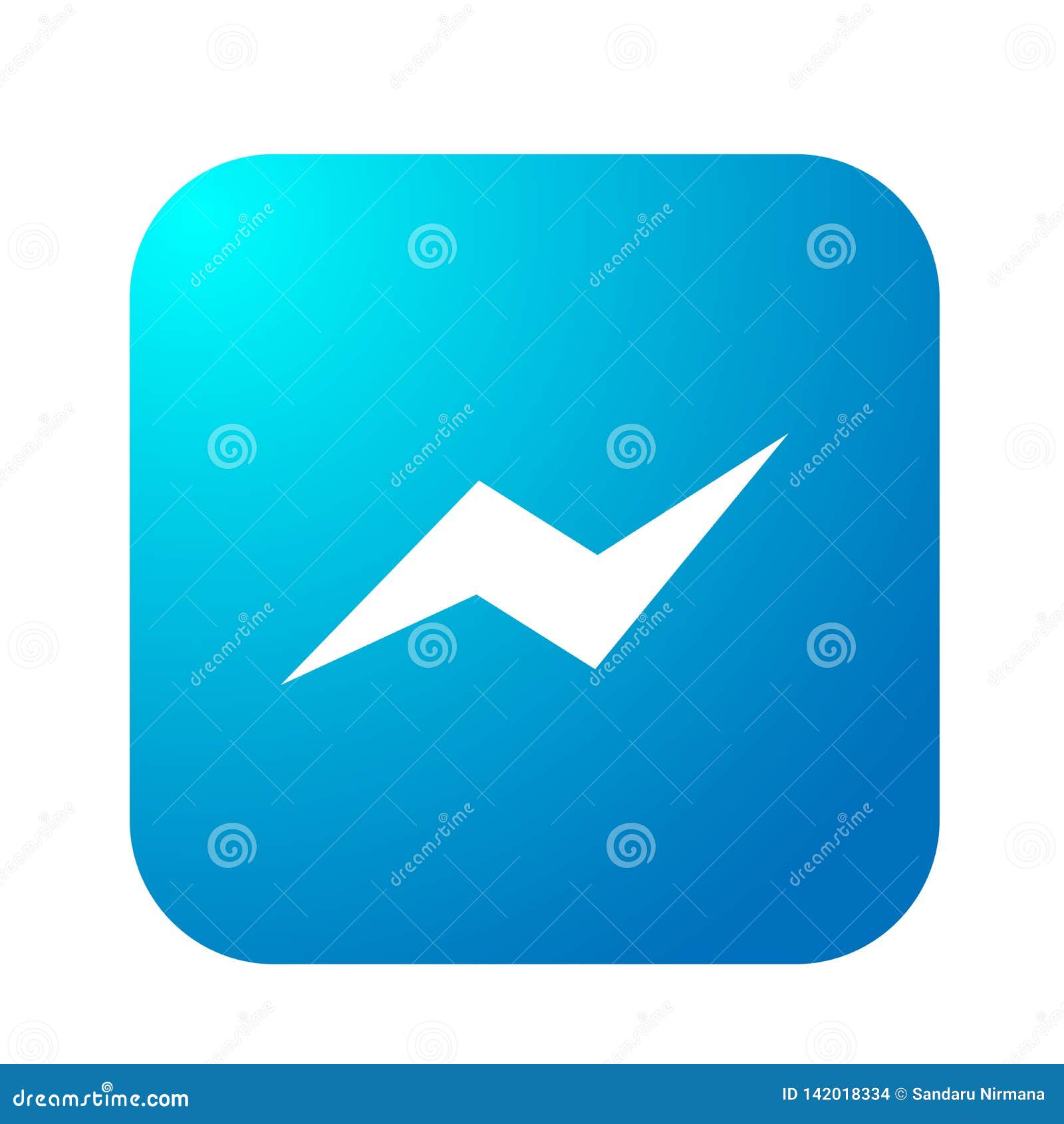 Messenger Facebook Logo Icon Social Media Icon in Green Vector Element