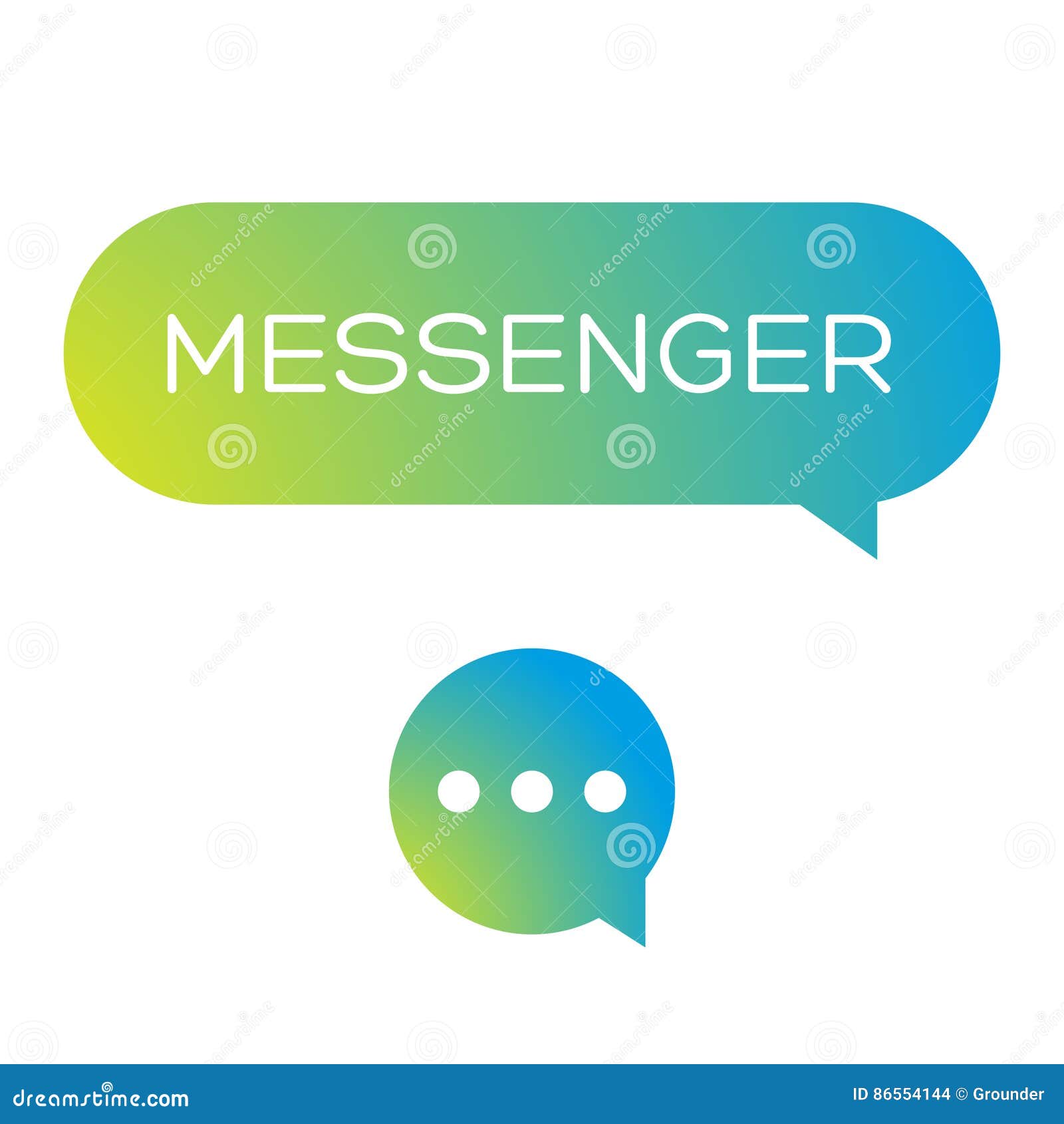 Messenger icon vector stock vector. Illustration of icon 86554144