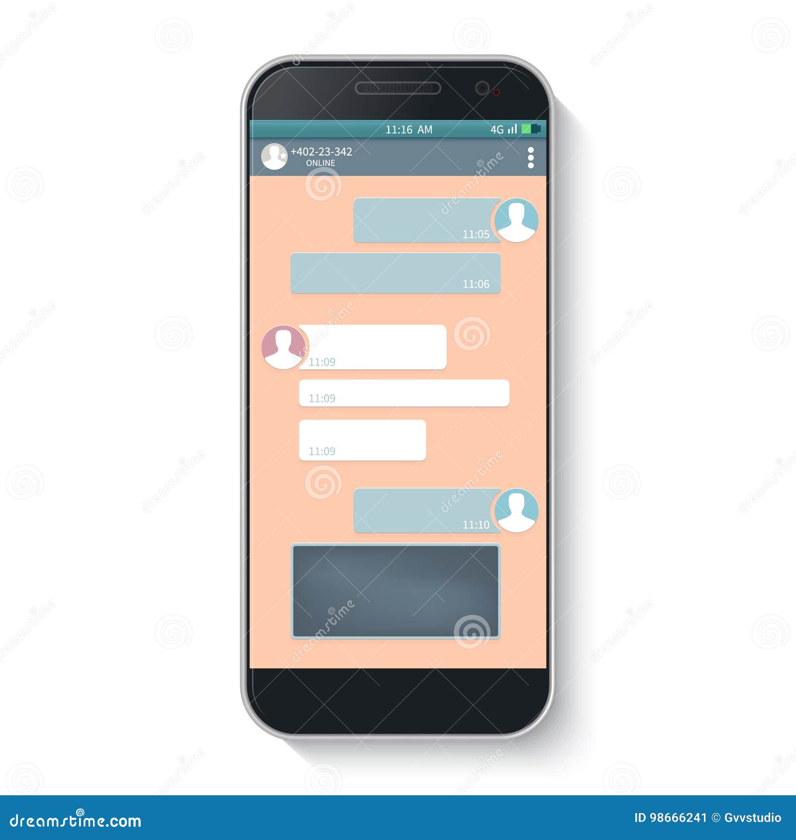 Messenger Window. Blank Template.Chating and Messaging Concept Stock Messenger Window. Blank Template.Chating and Messaging Concept Stock