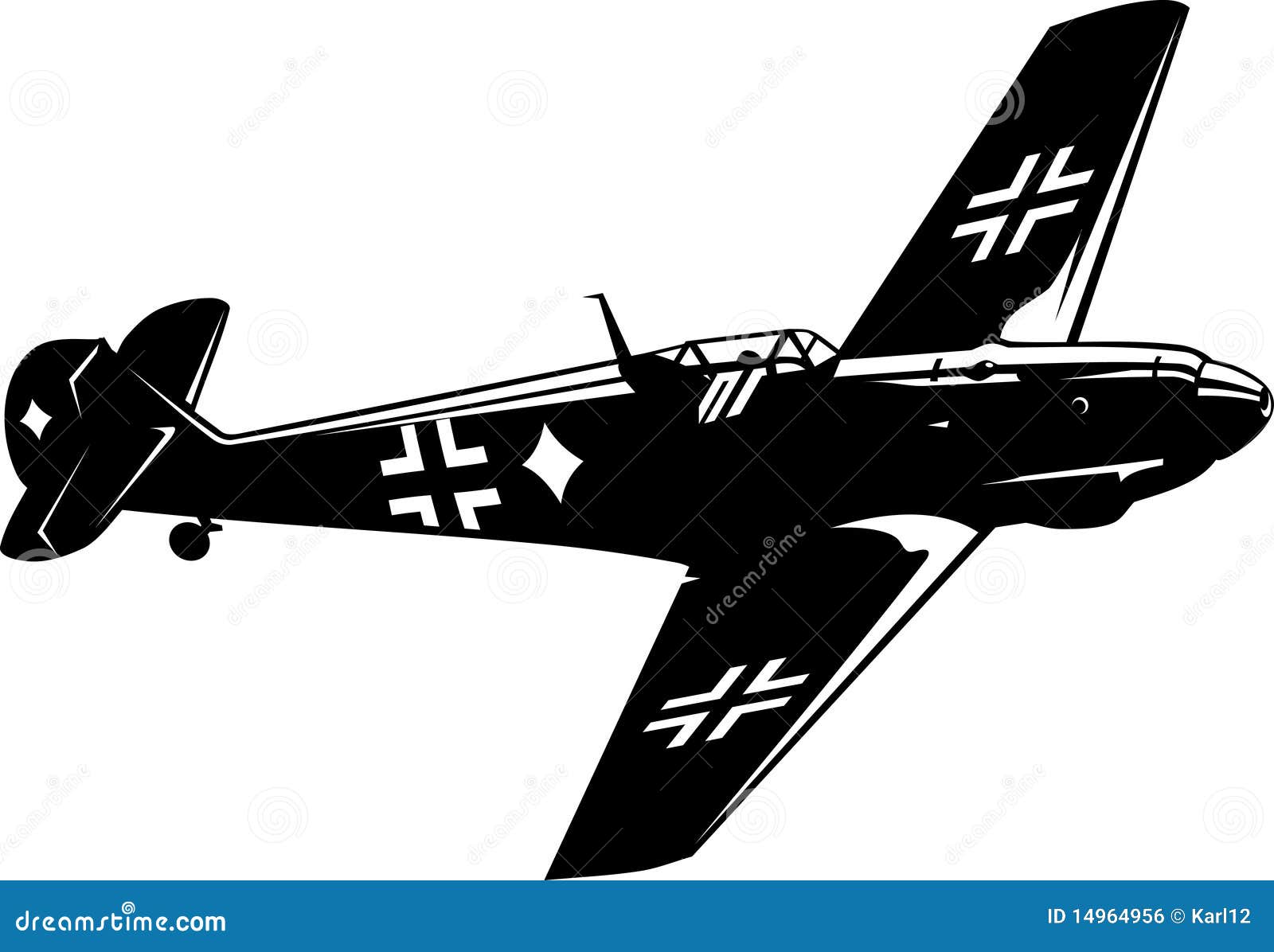 Силуэт немецкого самолёта
