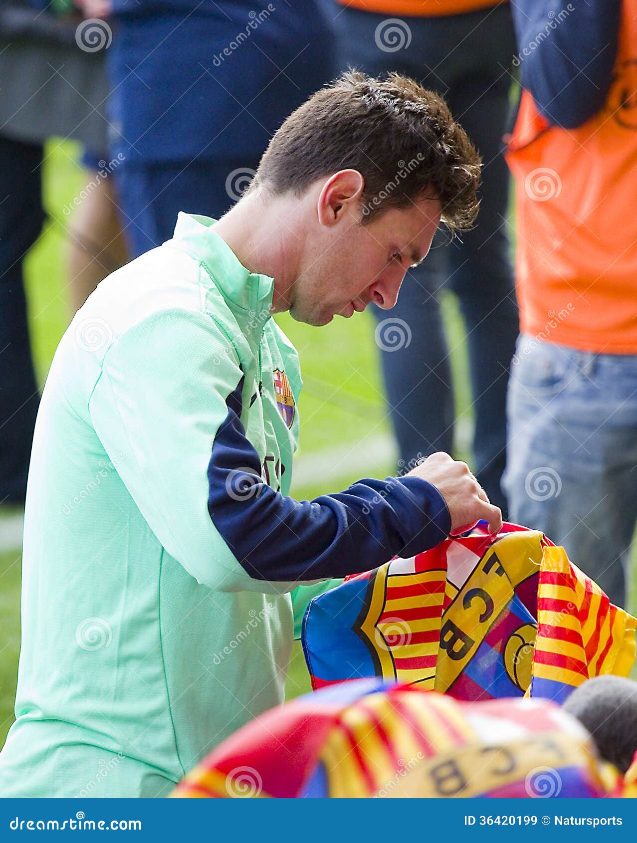 Messi At FC Barcelona Training Session Editorial Stock ...