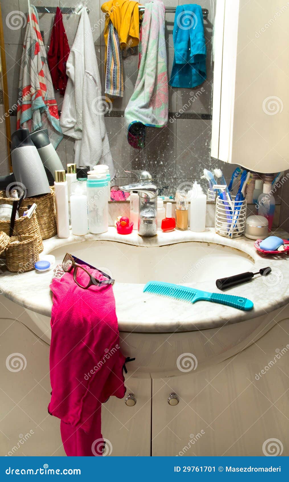 Messy bathroom stock image. Image of housework, unhygienic - 29761701