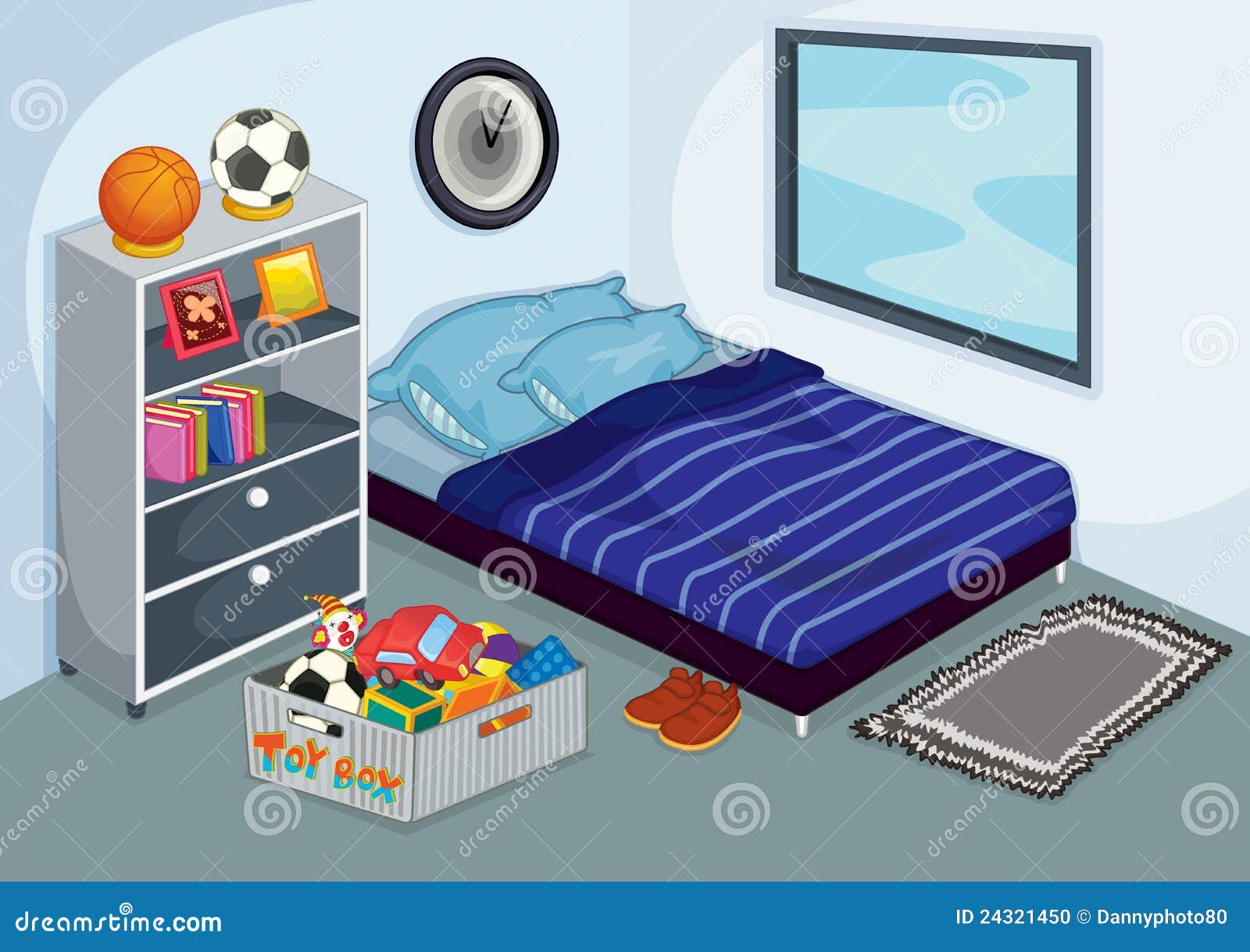 Messy Bedroom Stock Vector Illustration Of Photos Tidy