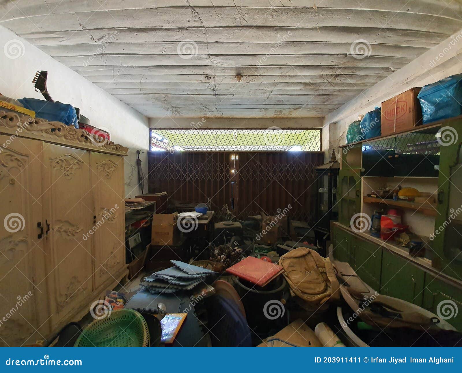 Messy and Dusty Stuff Around the Old Garage Editorial Photo Image of