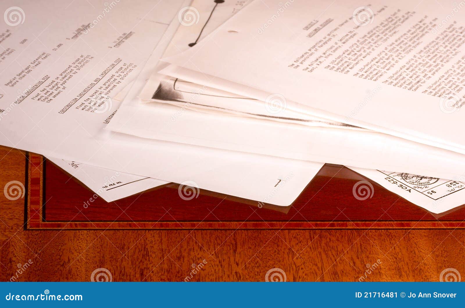 Messy papers on desk stock image. Image of documents 21716481