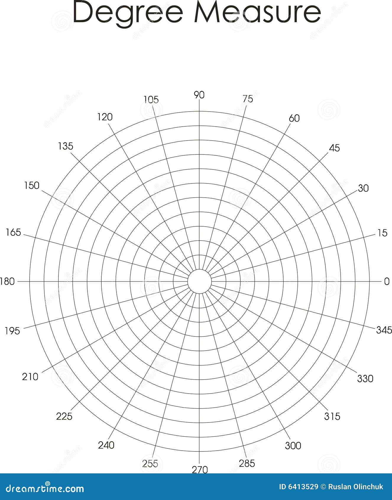 Illustration de vecteur : mesure de degré. Noir sur le blanc