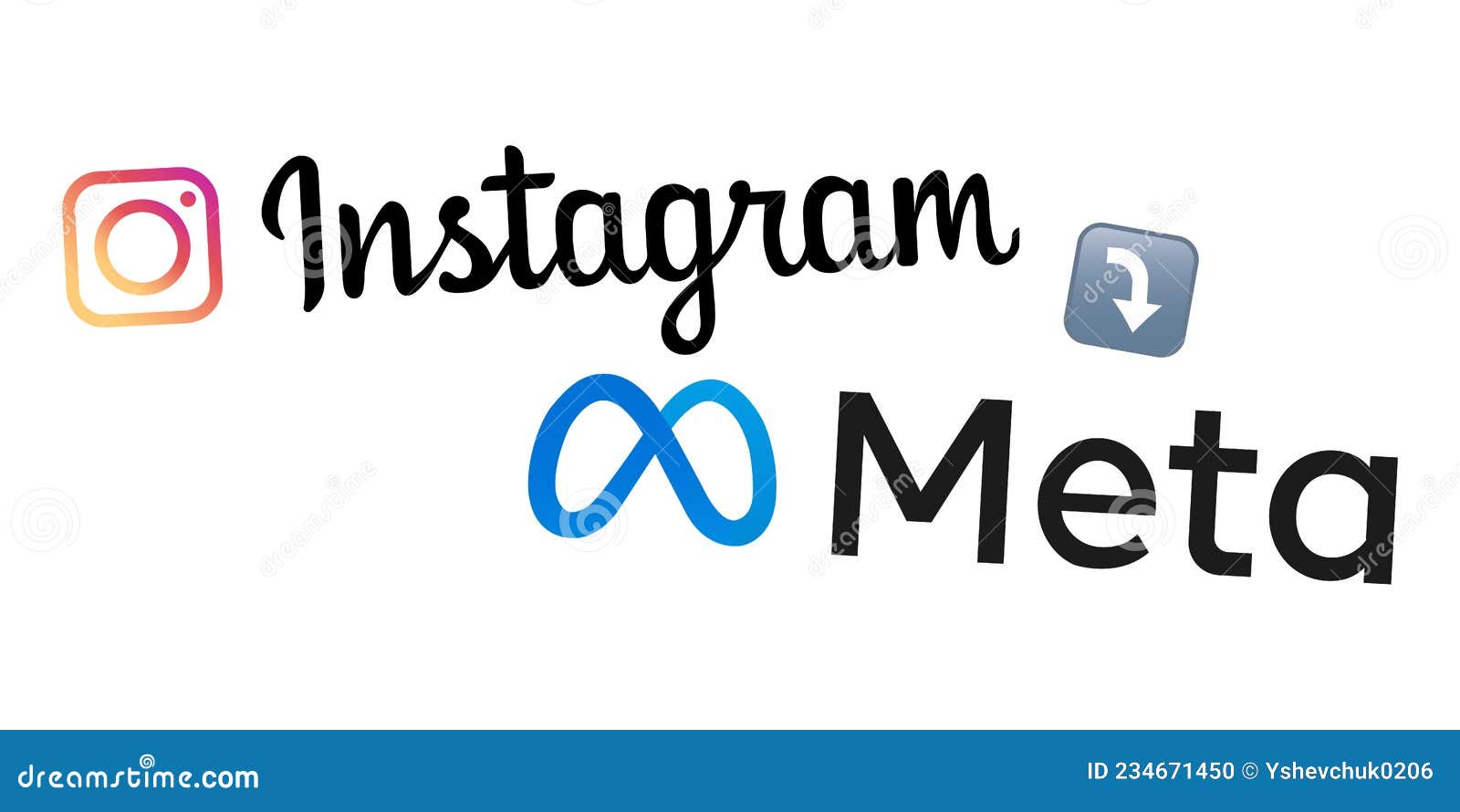 Meta Logo Meta Facebook Umbenennungskonzept Meta Symbol In Blau