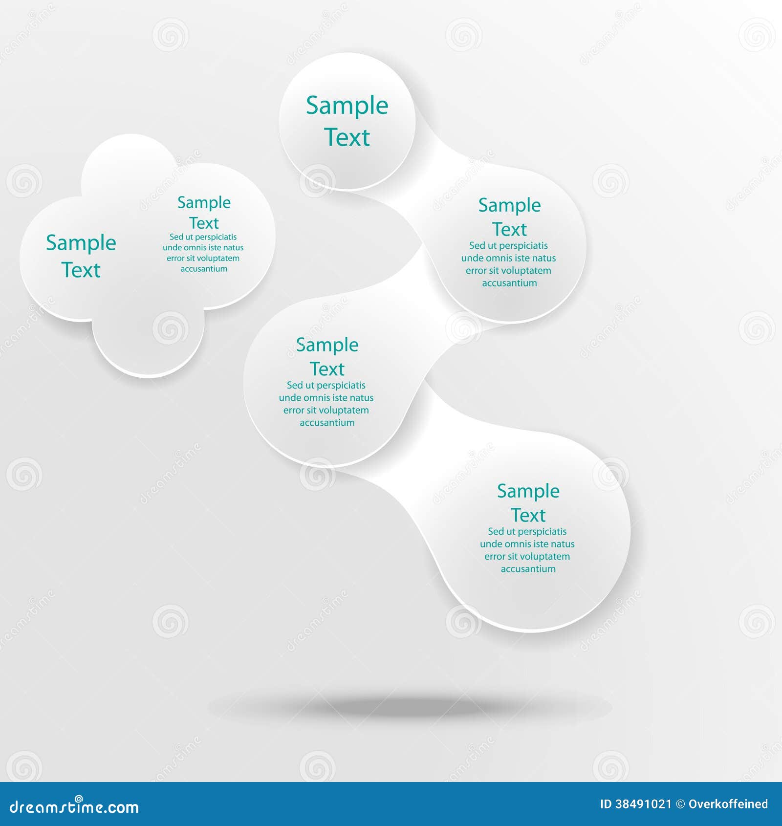 Metaball colorful round diagram infographics for presentations
